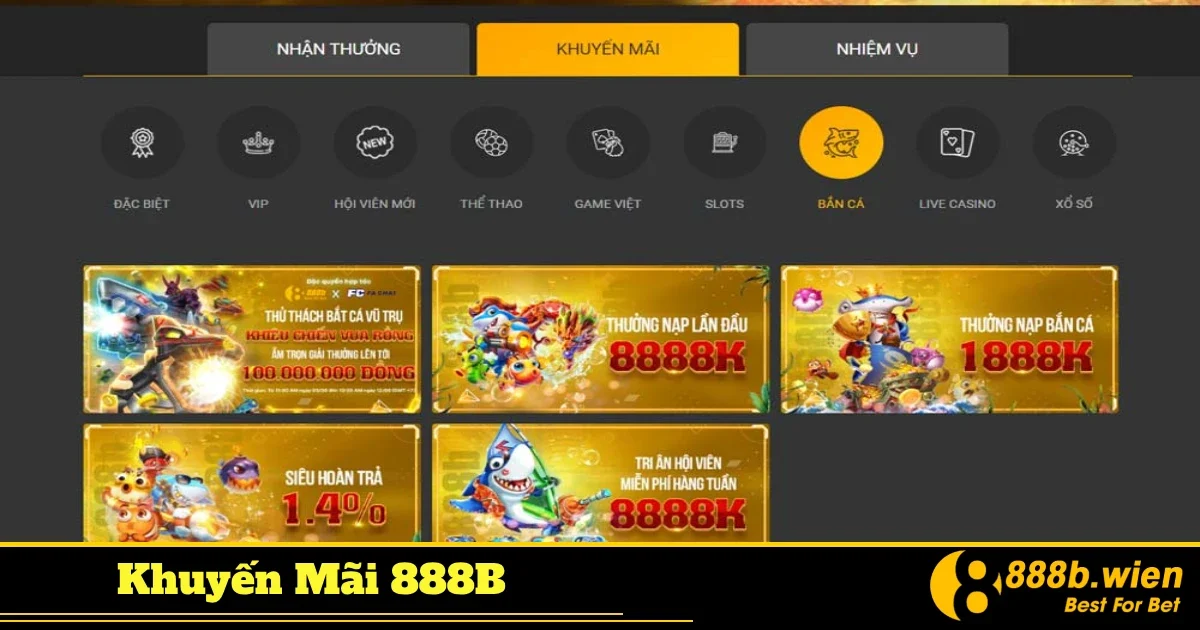 Các chương trình khuyến mãi 888B đang diễn ra bạn không nên bỏ lỡ